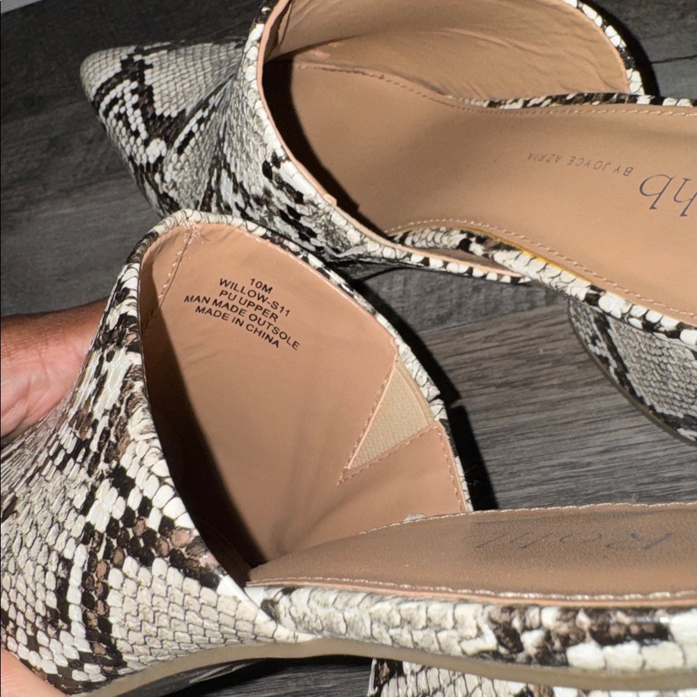 Wild Pair Snakeskin Patterned Mules - image 5